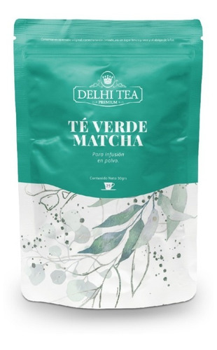 Imagen 1 de 3 de Te Verde Matcha Delhi Tea - Doypack X 50 G