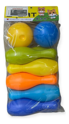 Brinquedo Kit Boliche C/ 10 Pinos De Plástico 15cm Vencedor