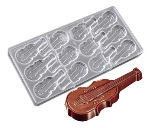 Molde Policarbonato Violin Chocolates Reposteria Lujo Chef