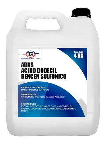 4 Kg Adbs Acido Dodesil Bencen Sulfonico
