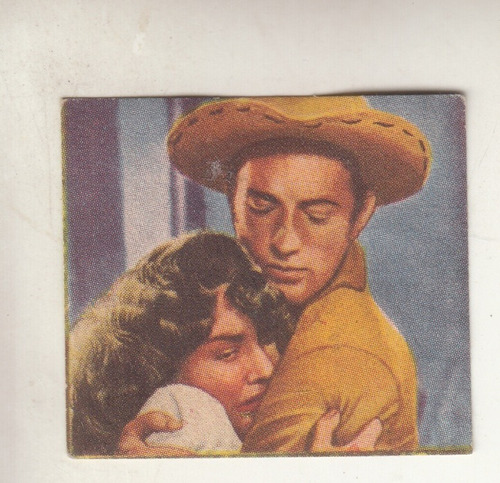 Cine 1954 Figurita De Duelo Al Sol Vintage Album De Uruguay