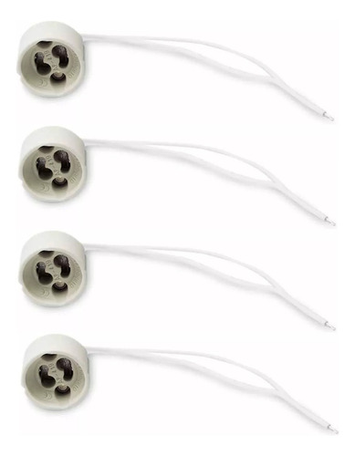 Zócalos Soquete Gu10 Base Conector Para Ampolleta Led X4 Luz No Aplica