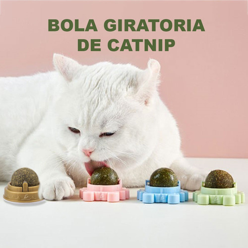 Juguete Giratorio Para Gatos Con Catnip Alimento Interactivo