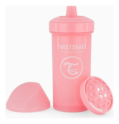 Vaso Kid Cup Twistshake 12 Oz Rosa Pastel Color Rosado