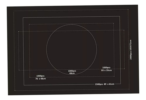 Tapete Puzzle 2.000 3.000 Piezas 2000 Negro