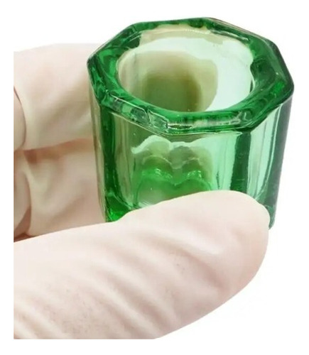 Pack De 2 Mini Vasos O Dappen De Cristal Dental / Manicure