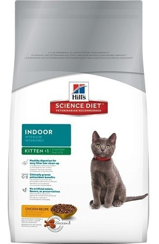 Hills Science Diet Alimento Gatos Kitten Indoor Cat 3.2 Kg *