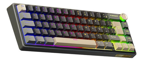 Teclado Mecanico Gamer Royal Kludge Rkr65 Rgb Abnt2 S/ Brown