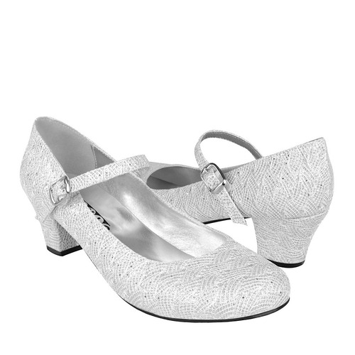 Tacones Stylo 8000 Glitter Plata 