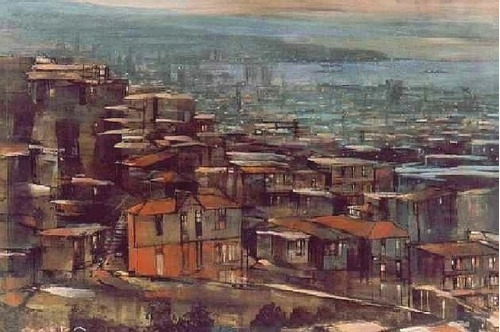 Valparaiso  Y Sus Caseríos Y Mar. 