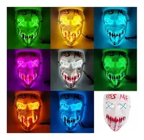 Comprar 10 Máscaras Halloween Led Kiss Me Sangre Venta Al Por Mayor