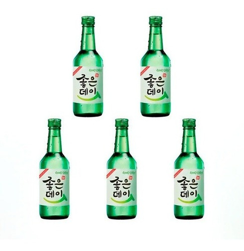Imagen 1 de 6 de Pack 5 Good Day Soju - Licor Coreano - Sabor Original