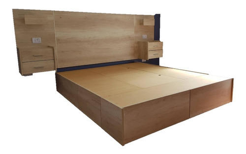 Combo Cabecera  2 Cajones Mas Cama Box 2 X 2