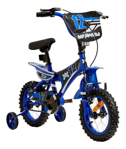 Bicicleta Niños Rodado 12 Infantil C/ Rueditas Max You Cuota Color Azul