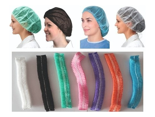 Gorro Oruga Cofia Malla Cocina Para Cabello Pack X100 Unds