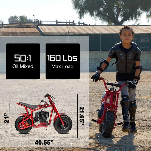 Mini Motocicleta Cross Frp Db003 De Gasolina 2 Tiempos 50cc