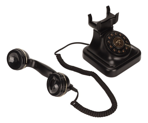 Teléfono Fijo Vintage Con Botón De Disco Anticuado, Retro