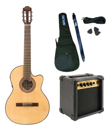 Guitarra Clasica Electroacustica Gracia M10eq + Amplificador