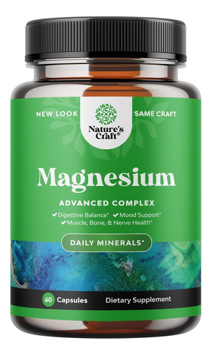 Natures Craft Magnesio 500mg 60 Cápsulas 