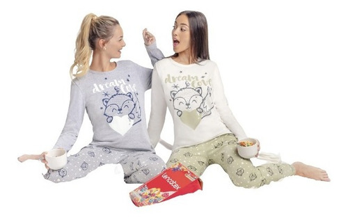 Pijama Invierno Mujer Algodón Lencatex - Art 22302