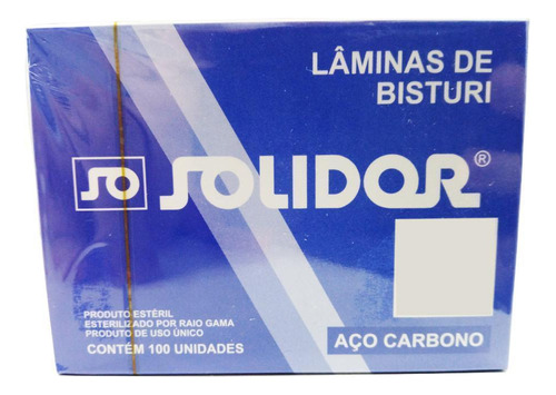 Lâminas De Bisturi Estéril Aço Carbono N 15 - Cx 100 Unidade