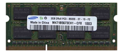 Memoria Ram Samsung 2gb Pc3-8500s Ddr3 1066mhz Sodimm Laptop