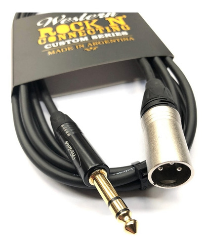 Cable Western Xlr M A Plug Trs Balanceado Monitor 1,5mts