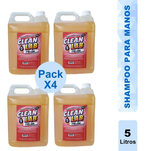 Jabon Liquido/shampoo P/manos X 5 Lts Bactericida Pack X 4.