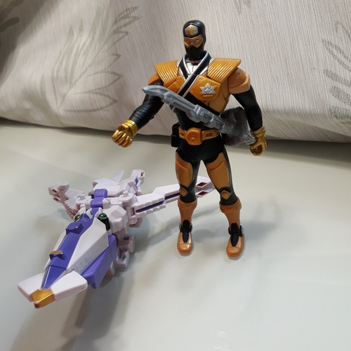 Power Rangers Samurai Octo Zord Vehicle + Light Gold -bandai (Usado)