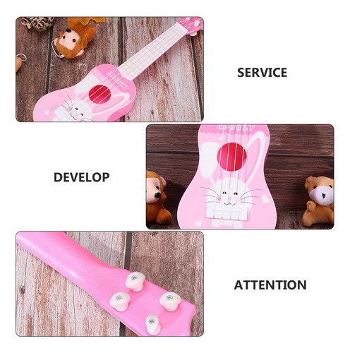 Juguete Musical Educativo De 4 Cuerdas Para Guitarra, Dibujo