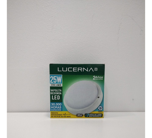 Vapoleta Led 25w 6k Redonda Blanca, Lucerna (cod.2968)