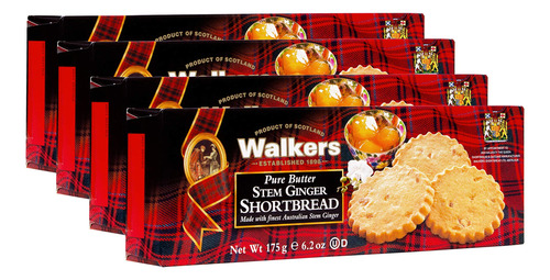 Walkers Galletas De Mantequilla De Jengibre Con Tallo De Man