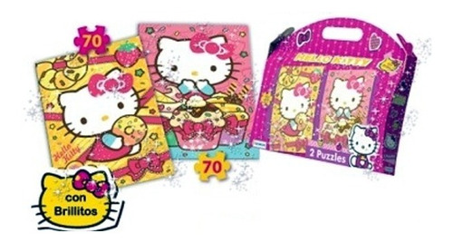  Rompecabezas Hello Kitty 2 Puzzles 70pz C/u Tapimovil