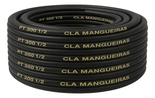 Mangueira Anti Torção Resistente 30 Mt - 1/2 Pt300 Flexível Cor Preto