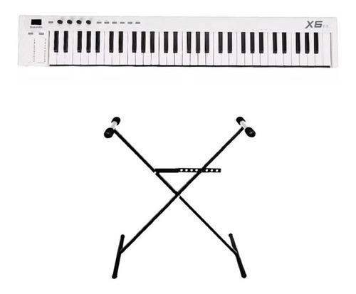 Teclado Midi Usb Midiplus X6 Mini 61 Teclas + Pie Tijera
