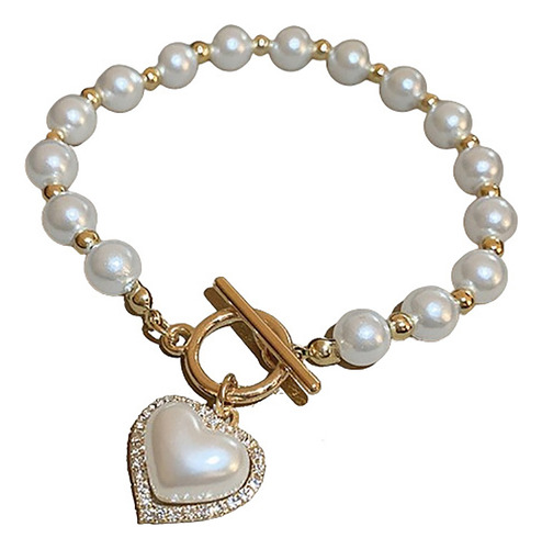 Pulsera De Perlas De Imitación
