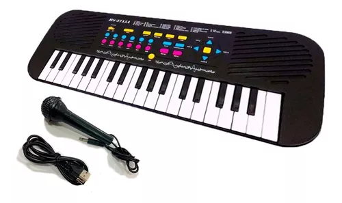 Teclado Infantil com 22 Musicas 37 Teclas e 54,5cm da DM TOYS