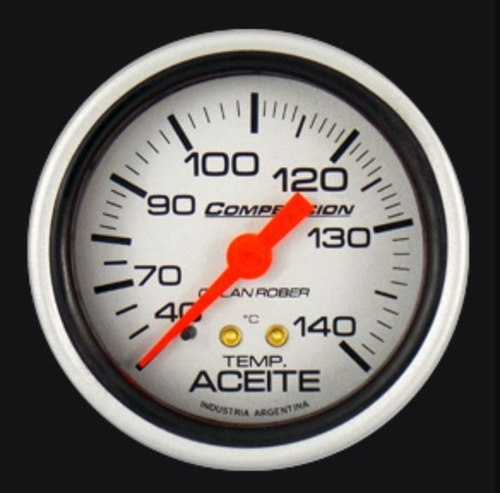 Reloj Temperatura Aceite Orlan Rober Competicion 60mm Plata