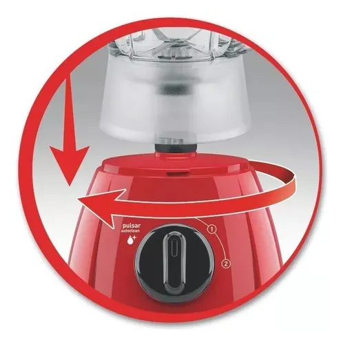 Licuadora Moulinex Optimix Plus 550 W 2 Lts Rojo Refabricado (Reacondicionado)