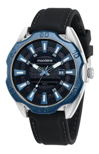 Relógio Azul E Preto Masculino Mondaine 32328gpmvoi3