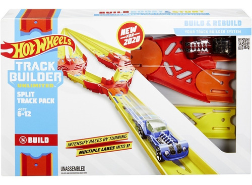 Pista Hot Wheels Track Builder Paquete De Pistas Divididas