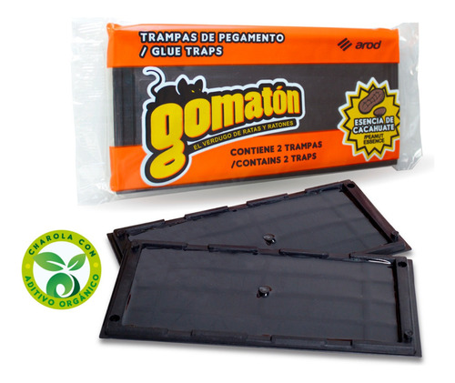 Trampa De Pegamento Para Ratones Rodores Y Ratas Gomaton Gde Trampa Adhesiva Para Ratones Y Ratas Con Esencia De Cacahuate Trampa De Pegamento Para Ratones Sin Veneno Trampa Grande Para Ratas 2 Kits