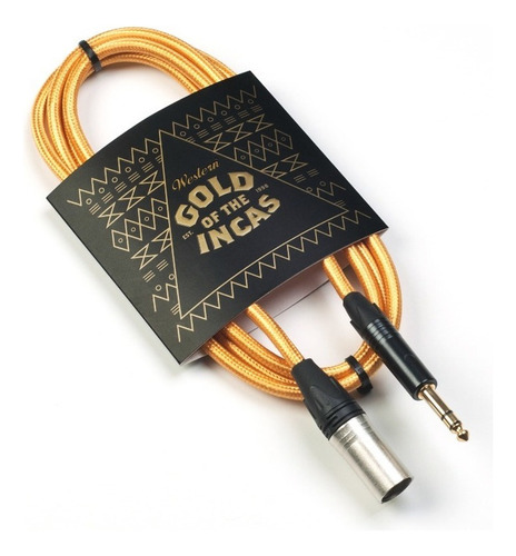 Cable Western Balanceado Plug A Xlr M - Ideal Monitor 3mts Color Dorado