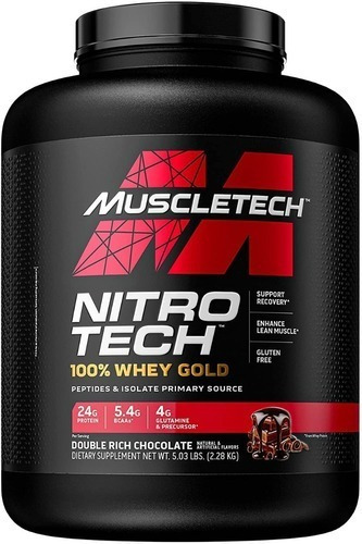 Nitro Tech 100%whey Gold Muscletech Sabor Chocolate 5 Libras