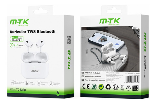Audifonos Inalámbricos Mtk Con Microfono Cordón Bt 5.3
