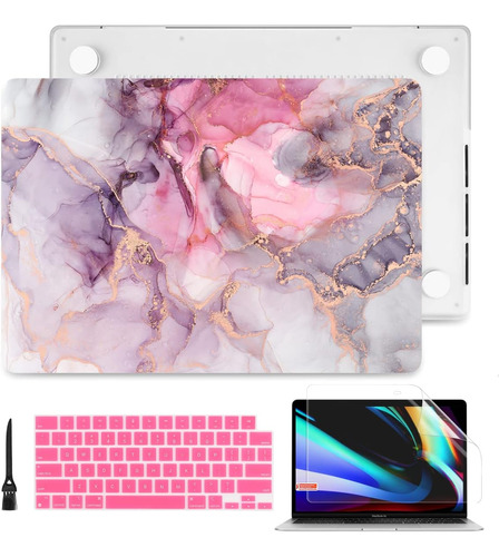 Funda Batianda Para Macbook Pro 14 M1 Pro/max +c/tec Pink