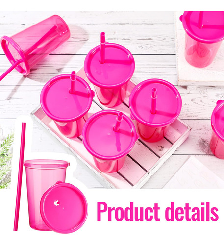 Vaso A Granel Con Tapa Y Pajita 414 Ml Reutilizable