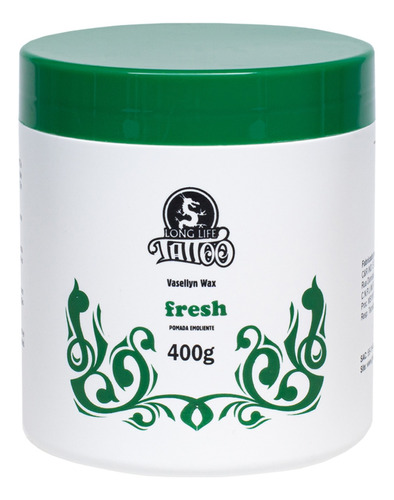 Vaselina Tatuagem Fresh 400g Sensação Agradável E Relaxante 