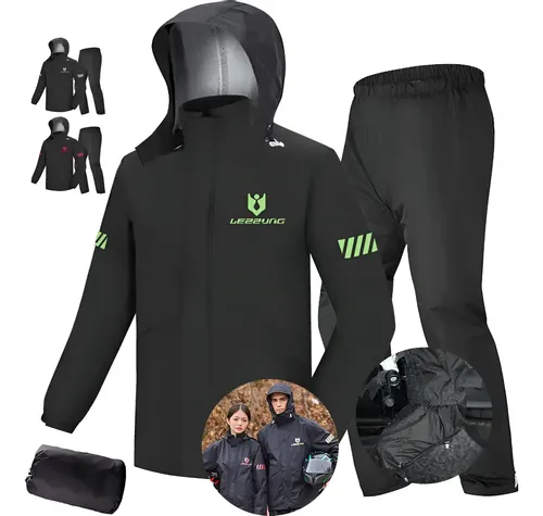Kit Capa De Chuva Roupa Conjunto Para Motoqueiro Reforcada