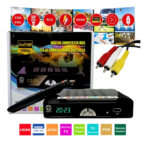 Decodificador Digital TV Convertidor 1080p TV FULL HD DOSYU DY-ATC